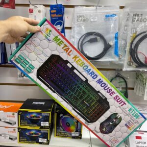Kit Teclado Mouse Gamer Profissional Iluminado Led Yelandar KT198