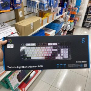 Teclado Semi-Mecânico com Fio RGB Delta VT099
