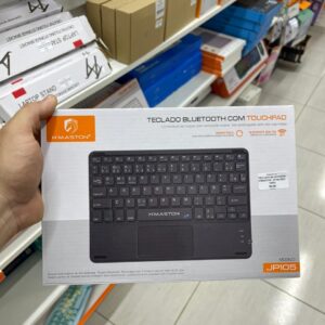 H'maston JP105 Teclado UltraFino Bluetooth Portátil Para Tablet Celular com TouchPad