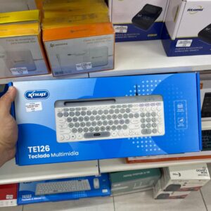 Teclado com Fio para Computador Teclas Redondas ABNT II KNUP - KP-TE126