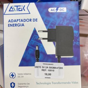 Fonte Tv Box 5v 2a Conector P4 Macho Sigma-f205 Aitek