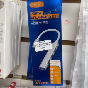 HUB LIGHTNING USB INOVA ZJT-30103
