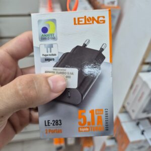 FONTE TIPO C+USB LELONG LE-283