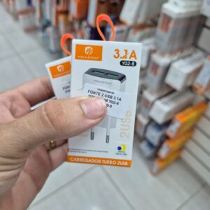 FONTE USB DUPLO 3.1A H'MASTON Y02-8
