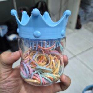 KIT ELÁSTICO DE CABELO C/ TAMPA QUE VIRA PENTE MO-JM15