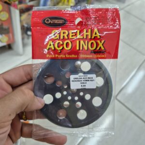 GRELHA AÇO INOX REDONDA 100MM