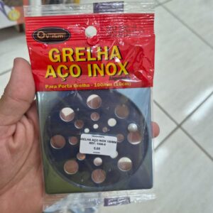 GRELHA AÇO INOX 100MM REDONDA